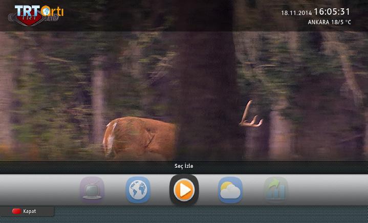 davranabileceği göz önüne alınmalıdır. Kırmızı tuş uygulamalı servis (HbbTV özelliğinden alınan).