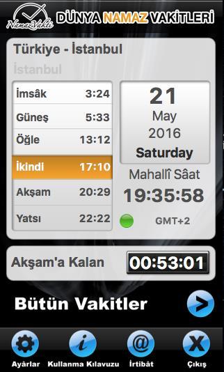 Bu uygulamamız, App Store markette, NamazVakti şeklinde yazılıp, aratılarak bütün MAC OS X cihazlara yüklenebilir.