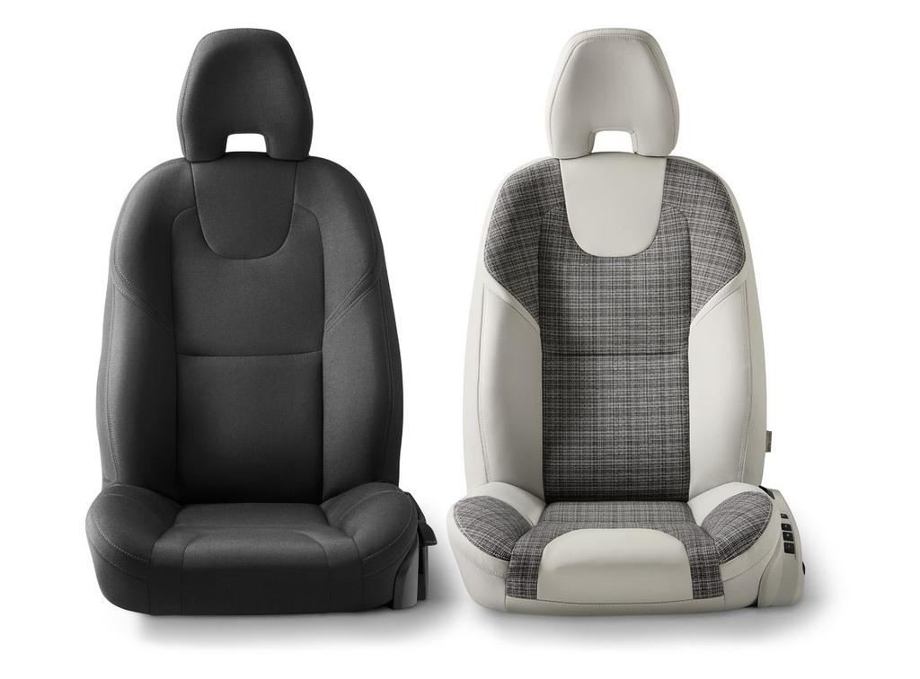 Standart donanım düzeyi Kömür tekstil döşemeli ergonomik koltukları içeriyor. Daha da modern bir görünüm ve his için Momentum donanım düzeyi Tekstil/T-Tec döşemeyi içeriyor.