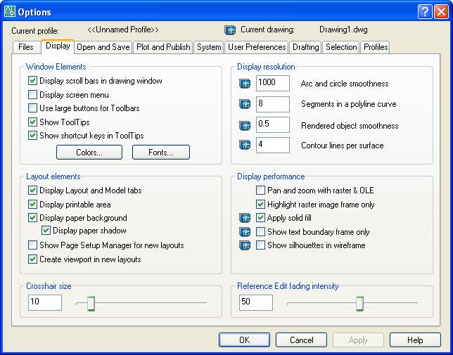 User Preferences Sekmesi: Autocad in kullanıcı girişlerine gösterdiği tepkiyi ayarlamınızı sağlar.