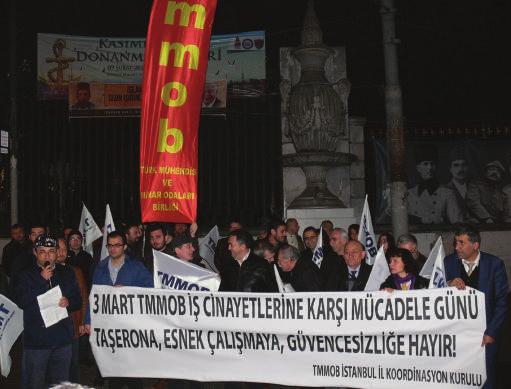 yaşamını yitirdiği Fi-Side rezidans inşaatı şantiyesinin önünde bir basın açıklaması gerçekleştirildi. Basın açıklamasını TMMOB İstanbul İl Koordinasyon Kurulu Sekreteri Süleyman Solmaz okudu.