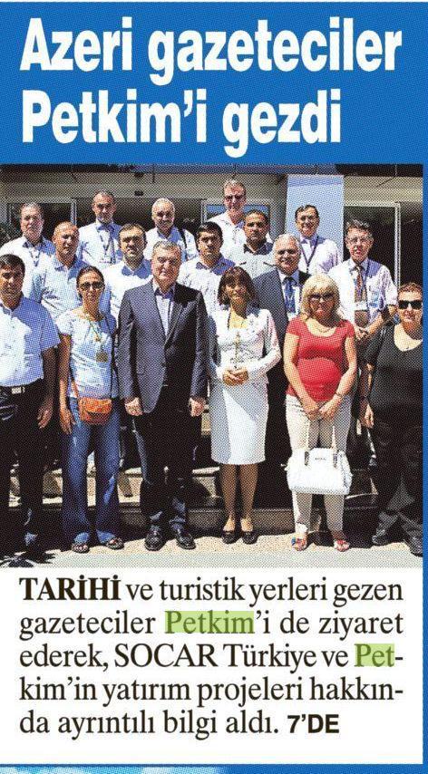 AZERİ GAZETECİLER PETKİM İ GEZDİ Yayın Adı Egeli Sabah Yayın Tarihi 03.09.