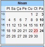 2011 Yukarıdaki bilgilere göre aşağıdaki sorulara cevap veriniz. 8. Yukarıdaki takvim hangi ayı göstermektedir? Mart Şubat Nisan 9.Nisan ayının altıncı günü hangisidir? Cumartesi Salı Çarşamba 10.