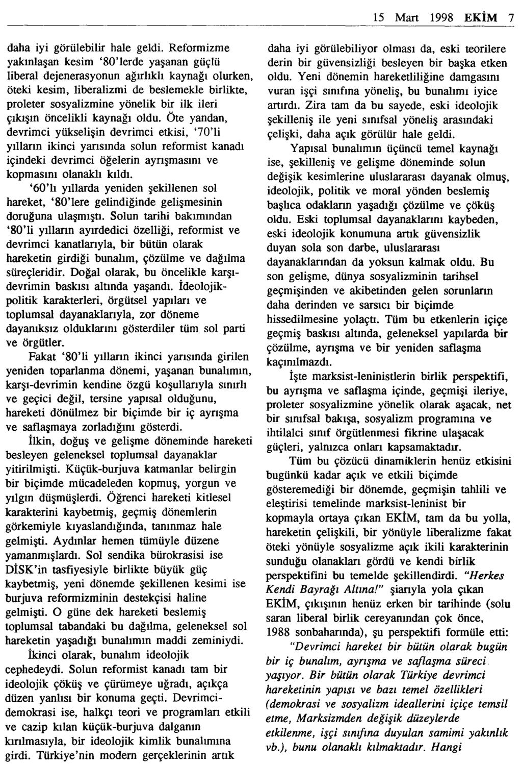 15 Mart 1998 EKİM 7 daha iyi görülebilir hale geldi.