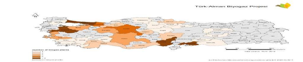 Türkiye de Biyogaz Teknolojisinin Mevcut Durumu İşletmedeki Biyogaz Tesis Sayısı İşletme Kapasitesi (MW) Planlamadaki Biyogaz Tesis Sayısı Planlanan Kapasite (MW) Toplamda Biyogaz Tesisleri Sayısı