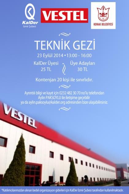 firmasına 22 kişilik katılım ile Vestel