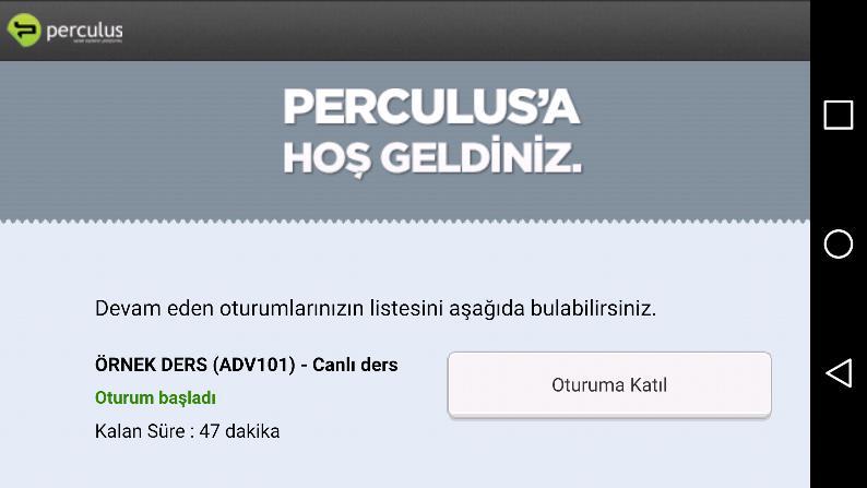 derse katılabilirsiniz. Devam eden ya da yaklaşan canlı ders oturumları ekranda görüntülenecektir. Oturuma Katıl seçeneğiyle canlı derse giriş yapabilirsiniz.