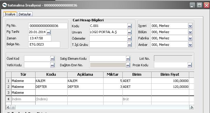 ile gelen e-fatura eşleştirmesi uygun değilse