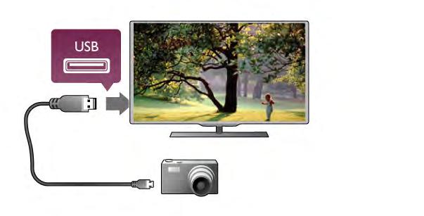 Video kameranızda yalnızca Video (CVBS) ve Ses Sol/Sa! çıkı#ı varsa, SCART ba!lantısını yapmak için Video Ses Sol/Sa! - SCART adaptörü kullanın.