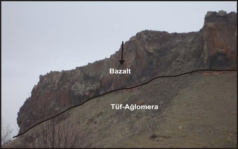 Yaş Volkanizmanın en son safhasında bazalt akıntıları meydana gelmiştir. Kendinden daha yaşlı birimler üzerinde şapka şeklinde gözlenir. Bundan dolayı bazalt volkanizmasının yaşı Üst Pliyosen dir.