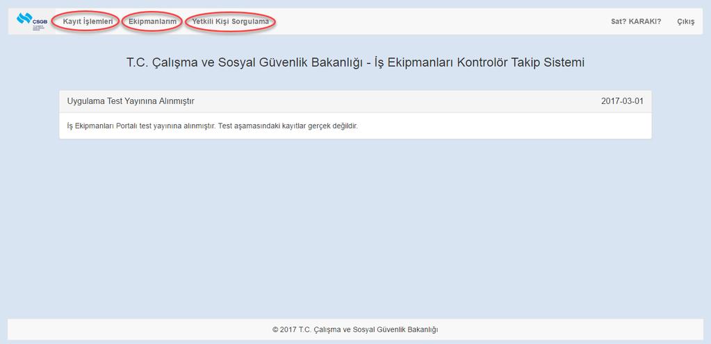 SON KULLANICI KILAVUZU Sayfa 4 8. Kayıt İşlemleri menüsü tıklanır. 9. Ekrana Kişi Bilgileri sayfası açılır. 10. T.C. Kimlik No ve Ad Soyad bilgileri e-devlet ten otomatik gelir.