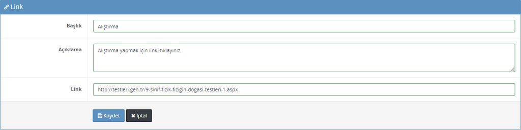 Embed Kod Paylaşımı: Embed kod eklemek istediğinizde Embed kod seçeneğini seçtikten sonra gelen pencereden Başlık, Açıklama, Embed kod bölümlerine gereken bilgileri girmeniz gerekmektedir.