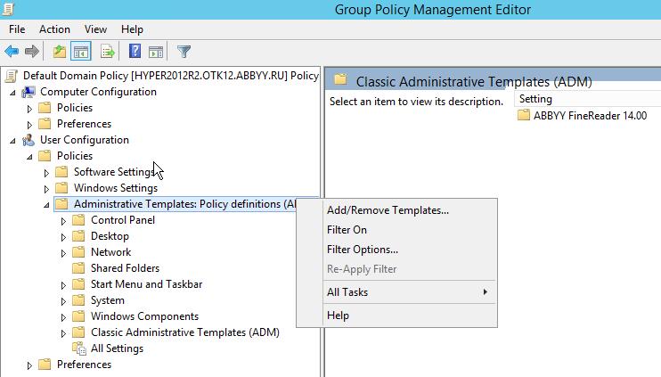 2. Group Policy Management Editor (Grup Ilkesi Yönetim Editörü) penceresinde User Configuration (Kullanici Yapilandirmasi) >