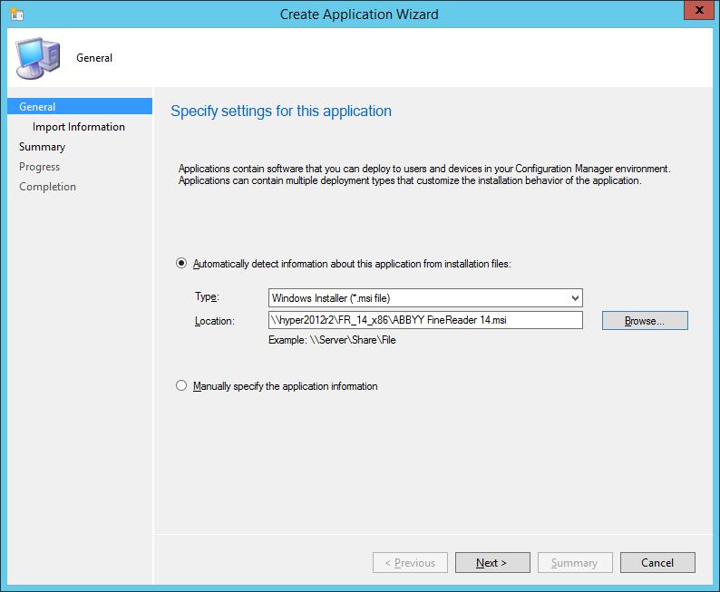 5. Create Application Wizard (Uygulama Olusturma Sihirbazi) kutusundan Automatically Detect information about this application from installation files (Bu uygulama hakkindaki bilgileri kurulum