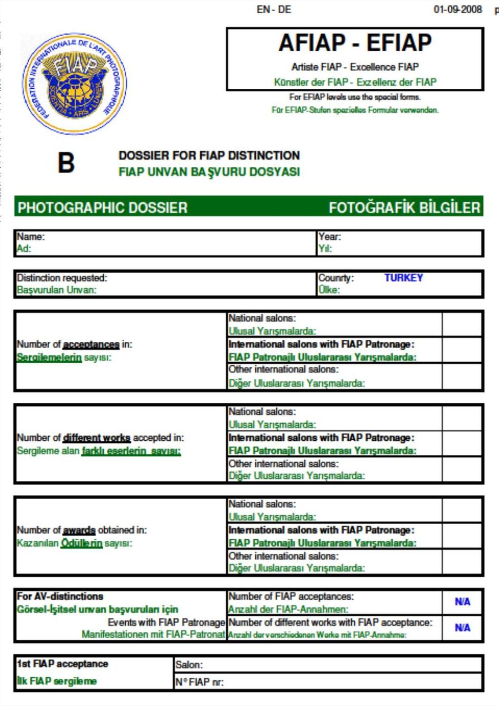 HUSEYIN AFIAP 2005/126 2014 5th Orhan Holding International contest 24 32 0 48 14 1 5 2 0 Başvuru yılı Aldığınız sergilemelerin sayısı Ulusal yarışmalarda Uluslararası yarışmalarda Diğer uluslararası