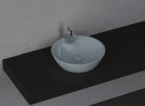 30 COLORISVEA Opak Renkler Sistema Y Soft Tezgahüstü Lavabo 45 cm Ø 450 mm Batarya Deliksiz - Taşma Deliksiz Montaj seti dahil değildir Sistema Y Soft Tezgahüstü Lavabo 45 cm Ø 450 mm Batarya delikli