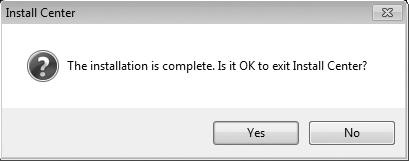 4 Yükleyiciden çıkın. Yükleme tamamlandığında Yes i (Evet) (Windows) veya OK i (Tamam) (Mac OS) tıklatın.