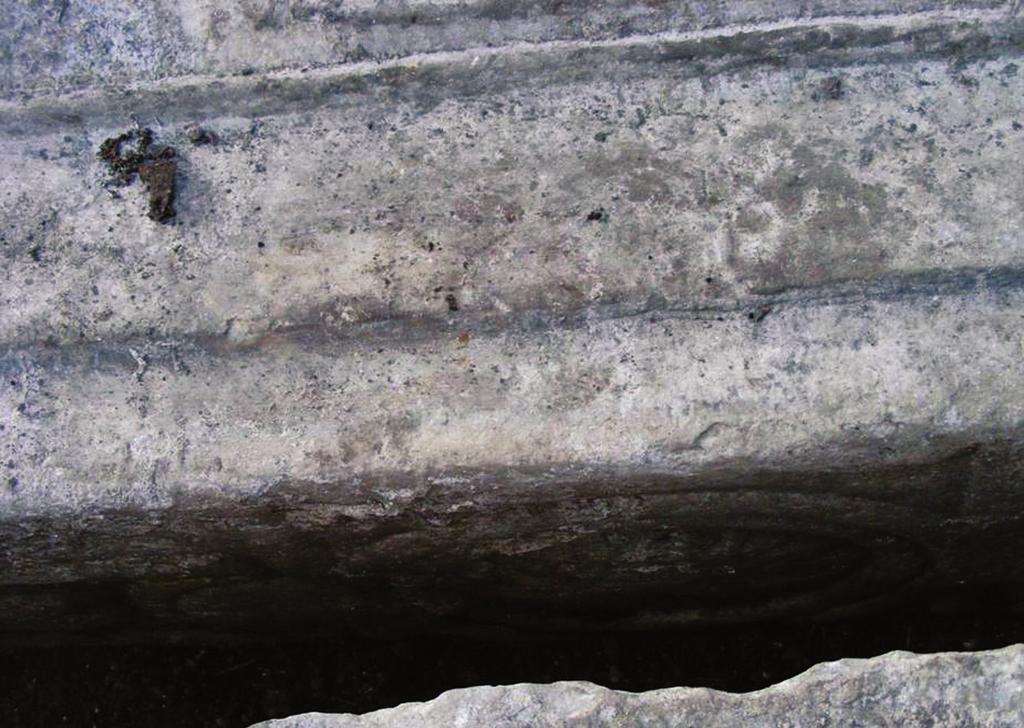 girişini dolduran dolgu toprak kaldırılmıştır (Fotoğraf 2-3). 2001 senesine kadar kapının iki yanında bulunan ve üzerinde İmparator Iustinianus un (MS.