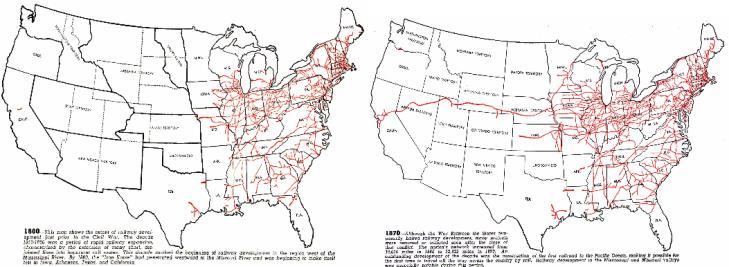 Birleşik Devletler de demiryolu ağının