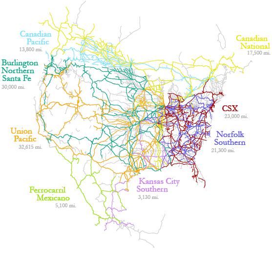 -North American Railway Network today-