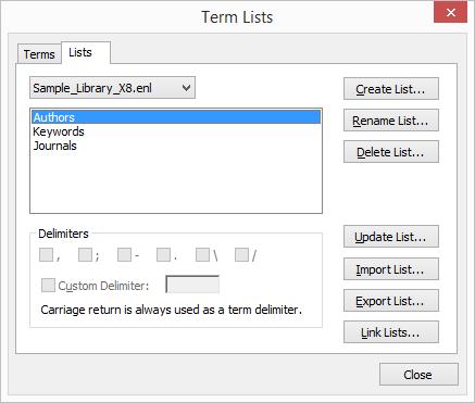 DefineTerm Lists ekranını etkinleştirmek için Tools/DefineTerm Lists komutunu ya da Ctrl+4 tuş kombinasyonunu kullanabilirsiniz. 3.