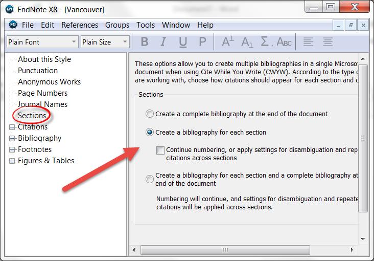 ResearchSoftware.com 208 10.4.2 Output Style Düzenleme İşlemleri takip edin: 1. Edit > Output Styles > Open Style manager ı seçin. 2. Sections paneli açın. Üç seçenekten birini seçin. 3.