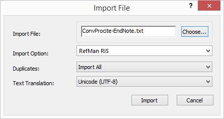 kullanılır. Bu örnekte ProCite veri tabanından RIS formatında export edilmiş tekst dosyasındaki referans kayıtlarını EndNote kütüphanemize import edeceğiz.