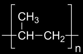 Şekil 7.Polipropilenmonomerinin kimyasal yapısı. Monomer propilenin polimer hale getirilmesi ile elde edilen polipropilen kimyasal solventlere (asit ve bazlar) karşı aşırı derecede dirençlidir.