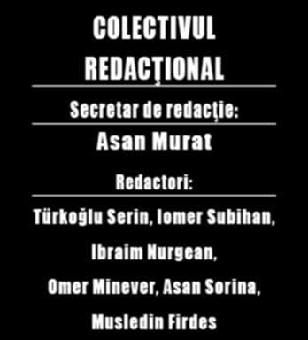 CONDUCEREA U.D.T.R. Comitetul Director Preşedinte:... OSMAN FEDBI Prim-vicepreşedinte:... IUSEIN GEMAL Secretar General:... IBRAIM ERVIN Deputat:... IBRAM IUSEIN Vicepreşedinţi: HUSEIN CADIR.