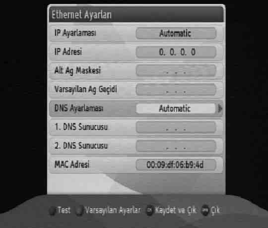 LNB Tipi: Bu bölümde LNB tipini seçebilirsiniz. LNB Gücü: Uydu alıcınız direk çanak antene bağlı ise veya arada pasif Diseq kullanıyorsanız, bu opsiyon Açık olarak seçilmelidir.