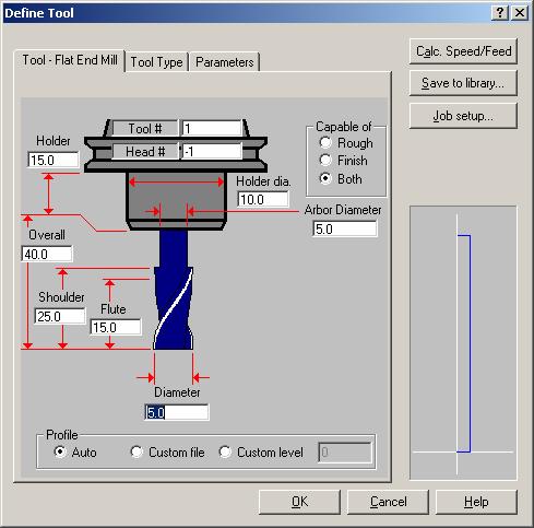 Şekil 1.29: Define tool (Takım tanımlama) menüsünün takım ölçüleri sekmesi Daha sonra takım ölçülerinin girildiği menü ekrana gelir (Şekil 1.29).