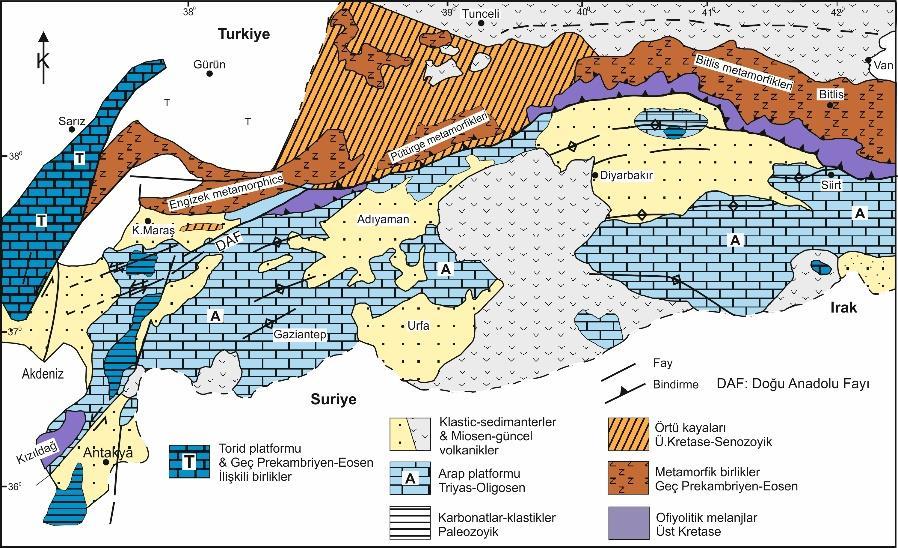 KSU Mühendislik Bilimleri Dergisi, 20(2), 2017 31 KSU Journal of Engineering Sciences, 20(2), 2017 Guleman Ofiyoliti, Güney Kuşak Ofiyolitleri içerisinde yer almaktadır.