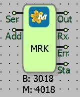 9.4 MODBUS RTU KÖLE 9.4.1 Bağlantılar Out: Blok Çıkışı Ser: Blok girişi Rx: Err: Error değeri çıkışı Sta: Bağlantı durum çıkışı 9.4.2 Bağlantı Açıklamaları Ser: Blok girişi Haberleşme portunun bağlanacağı blok giriş bağlantısıdır.