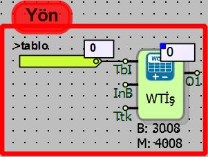 Word tablo işlem bloğu içinden Yön seçili iken; Yön işlemi seçili iken tabloya eklenen son değer sondan bir önceki