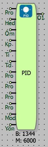 12.2 PID DENETLEYİCİ 12.2.1 Bağlantılar Pro: Process value analog veri girişi Hed: Hedef nokta girişi Örn: Örnekleme zamanı Kp: P Katsayısı girişi(%) Ti: I Katsayısı girişi(sn) Td: D Katsayısı