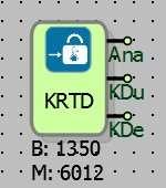 2.9 KİLİTLEMELİ RTD GİRİŞ BLOK 2.9.1 Bağlantılar İki: Giriş Kilitlemeli Değer KDu: Kilit Durumu 2.9.2 Bağlantı Açıklamaları İki: Giriş Kilitlemeli Değeri Kilitlemeli RTD giriş blok değeridir, KDu: Kilit Durumu Kilitleme aktif mi değilmi bilgisidir.