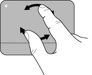 Döndürme Döndürme, fotoğraf gibi öğeleri döndürmenizi sağlar. İki parmağınızı aralıklı olarak Imagepad'e koyun, sonra da parmak aralığını sabit tutarak, parmaklarınızı bir yay şeklinde döndürün.