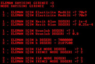 KİRİŞ ELEMAN İÇİN ÖRNEK PROBLEM PROGRAM YARDIMI İLE ÇÖZÜMÜ Program çalıştırıldıktan sonra ilk gelen ekranda ENTER tuşuna basılarak ekran Ana Menünün gelmesi sağlanır.