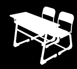 (PPC sandalye) Art compact single desk set