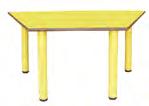 Wooden leg rectangle table 120x60x54h cm MP 1553