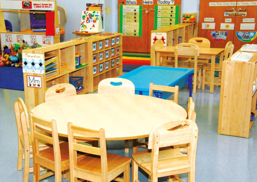Anaokulu Rengârenk cıvıl cıvıl mobilyalar, binlerce çeşit malzeme, hepsi okul öncesi eğitim ve çocukların gelişimi için.