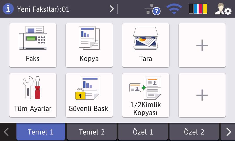 Sekme Kaydırma Düğmeleri Tüm sekmeleri görüntülemek ve erişmek için basın. 8. Ana Sekmeler Ana ekranı görüntülemek için basın.