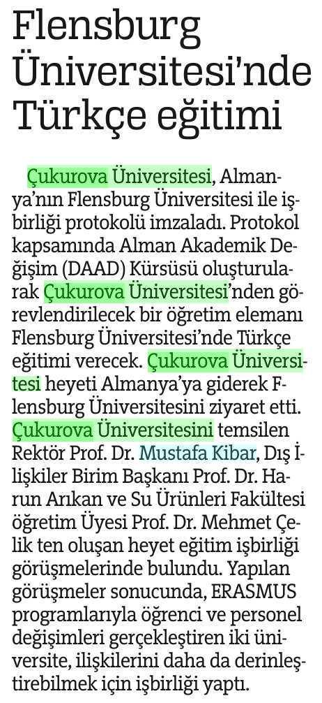 FLENSBURG ÜNIVERSITESI'NDE TÜRKÇE EGITIMI Yayın Adı : Türkiye