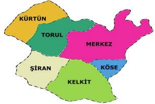 içinde yer alır. Bu ilimiz Çin-Trabzon Tarihi İpek Yolu Güzergâhı üzerinde bulunmaktadır. Gümüşhane ismini, bulunduğu konumda yer alan zengin gümüş madeni ocaklarından alır.