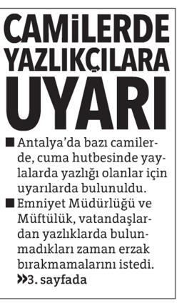 HÜRRİYET AKDENİZ Tarih : 28.