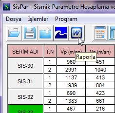 -sayfa:4) Rapor oluşturmak için Dosya-Raporla adımları izlenmeli ya da simgeli tuşa basılmalıdır.