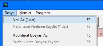 3.2. Veri Girişi Yapılması Veri dosyasının hazırlanamadığı durumlarda sismik