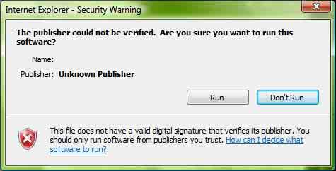 Internet Explorer-Security Warning mesajı görünürse, Install ı tıklayın. User Account Control An unidentified program wants access to your computer mesajı görünürse, Allow u tıklayın.