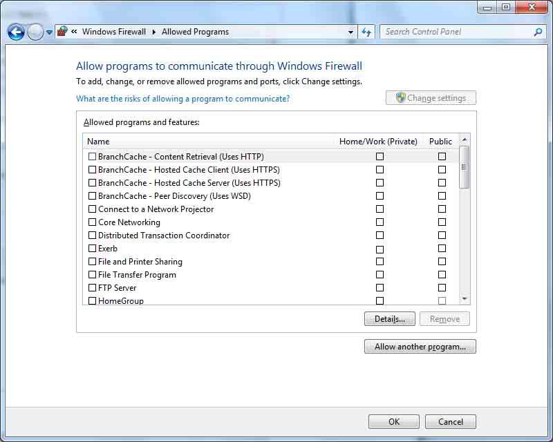 . 3 Allow a program or feature through Windows Firewall konumunu seçin 1 Windows un Start menüsünden Control .