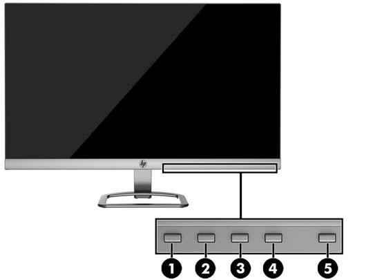 Ön panel denetimleri Denetimi İşlev 1 Menu/OK (Menü/Tamam) OSD menüsünü açar ya da OSD menüsündeki öğeleri seçer.